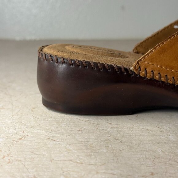 Dr. Scholls Dolly II Leather Sandals Wide Width Tan Womens Size 7.5 - Picture 15 of 16